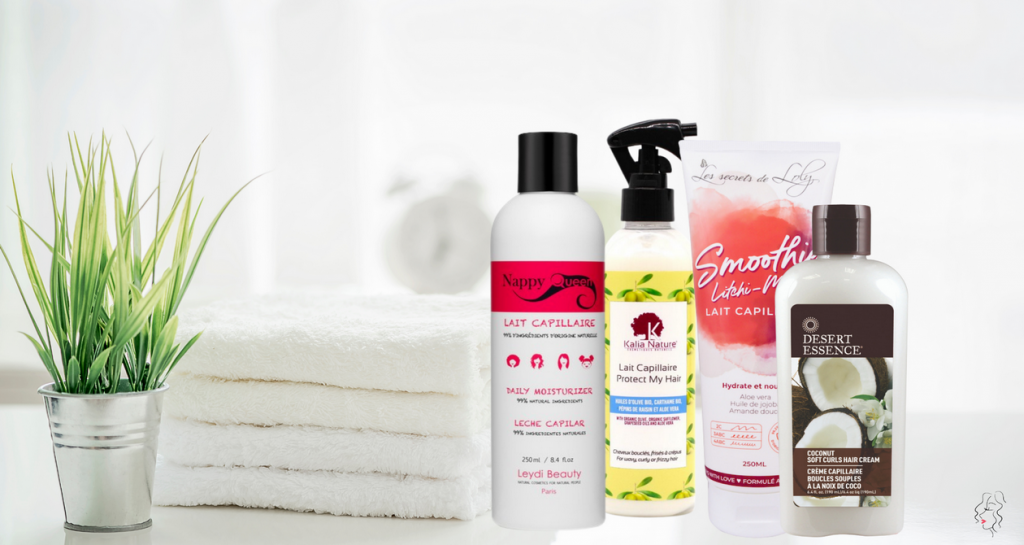 Nos meilleurs laits capillaires pour cheveux bouclés à crépus