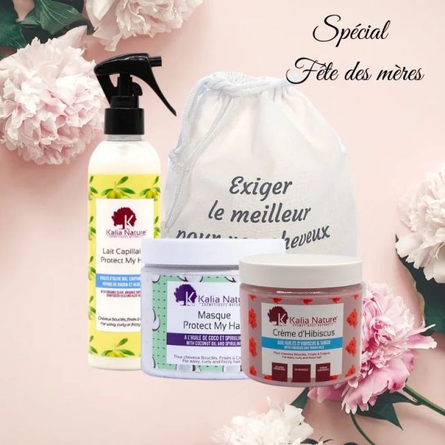 [FÊTE DES MÈRES 💕] Il n'est pas trop tard pour choisir un coffret spécial Fête des mères 
1- coffret soin réparateur Kalia Nature,  convient à tous les types de boucles, il comporte un masque coco/spiruline qui renforce la fibre capillaire et évite la casse.

2- coffret routine soin hydratant Centifolia, ce soin hydratant et démêlant conviendra plutôt aux cheveux bouclés et frisés. Le baume après-shampoing hydrate et démêle en en même temps, la lotion sans rinçage hydrate, renforce les cheveux tout en les démêlant.

3- coffret réparateur/fortifiant Tropikalbliss, ce soin complet pour toutes les boucles, ce coffret est nourrissant, fortifiant, hydratant et démêlant.

4- coffret à l'hibiscus boucles parfaites Kalia Nature, les boucles retrouve une jolie définition que les cheveux soient bouclés ou crépus lors de twist out.

Un pochon est offert avec chaque coffret

👉www.curls-essentielle.com 
------------------------‐---------------------------
#cosmetiquenaturel #produitcapillaire #cheveuxafro #cheveuxcrepus #cheveuxfrises #cheveuxboucles #cheveuxnaturels #fetedesmeres
#coffretcadeau #curlsessentielle #soincheveux #soincheveuxnaturel